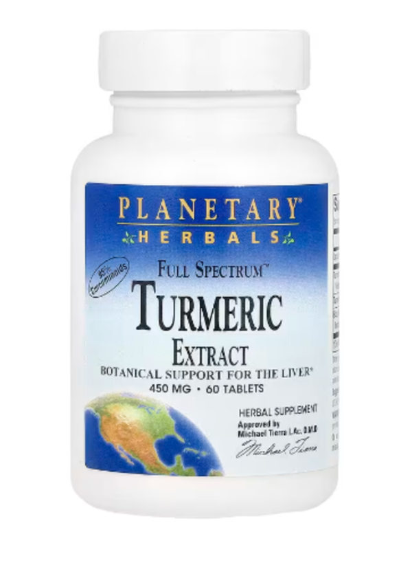 Planetary Herbals, Full Spectrum Turmeric Extract, 450 mg, 60 Tablets