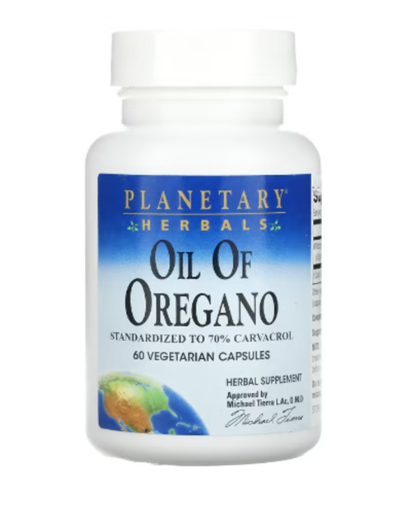Planetary Herbals, Oil of Oregano, 60 Vegetarian Capsules
