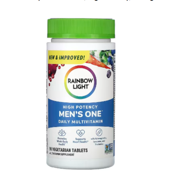 Rainbow Light, Men's One Daily Multivitamin, High Potency, 90 Vegetarian Tablets