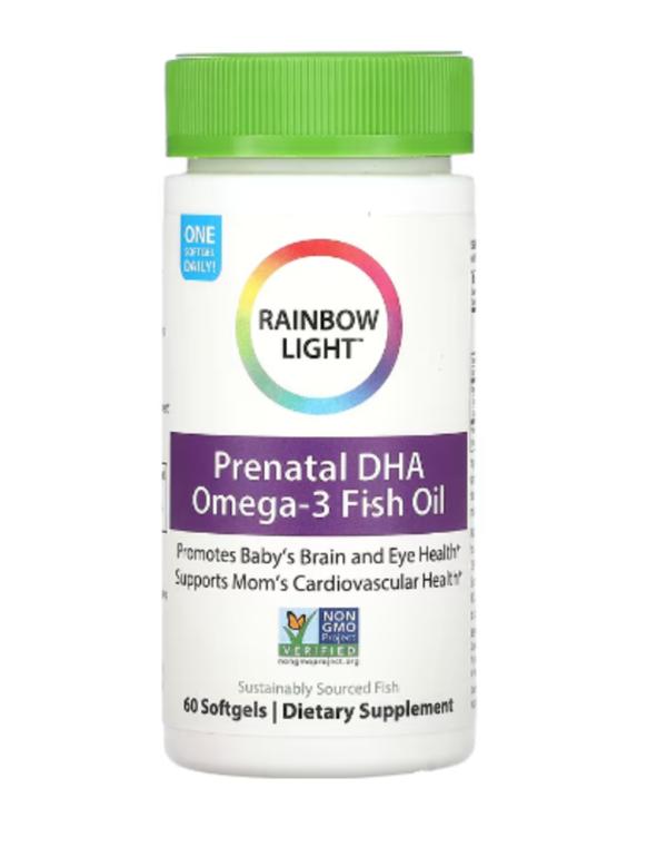 Rainbow Light, Prenatal DHA, Omega-3 Fish Oil, 60 Softgels