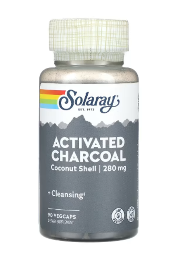 Solaray, Activated Charcoal, 280 mg, 90 VegCaps
