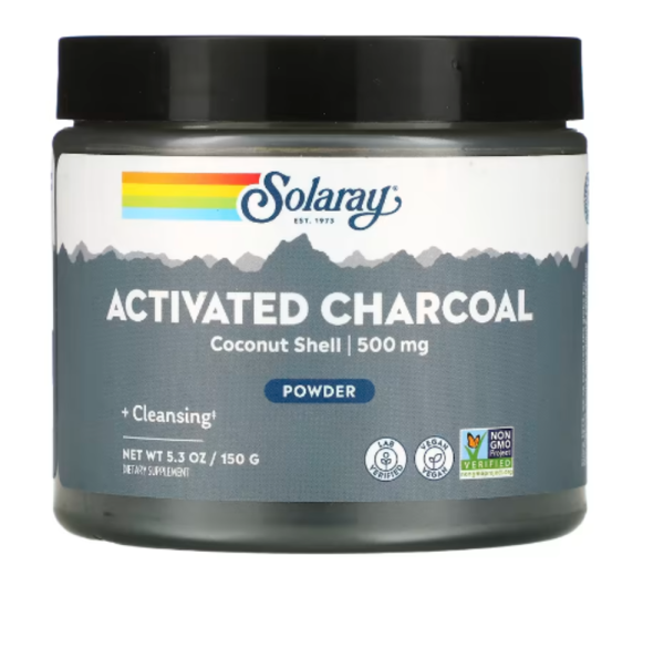 Solaray, Activated Charcoal Powder, 500 mg, 5.3 oz (150 g)