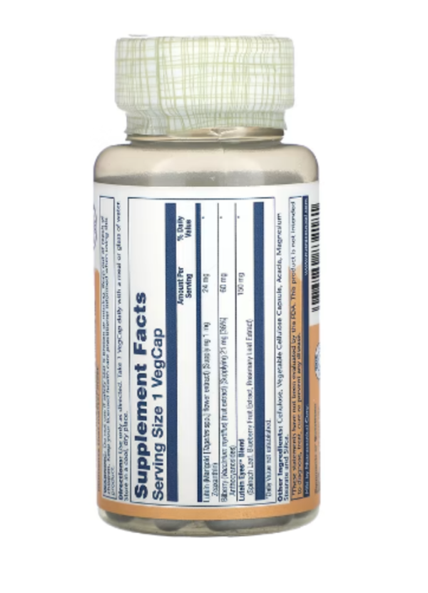 Solaray, Advanced Lutein Eyes 24 with Bilberry & Blueberry, 60 VegCaps