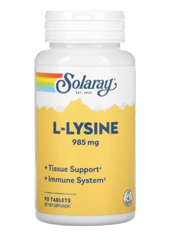 Solaray, L-Lysine, 985 mg, 90 Tablets (328 mg per Tablet)
