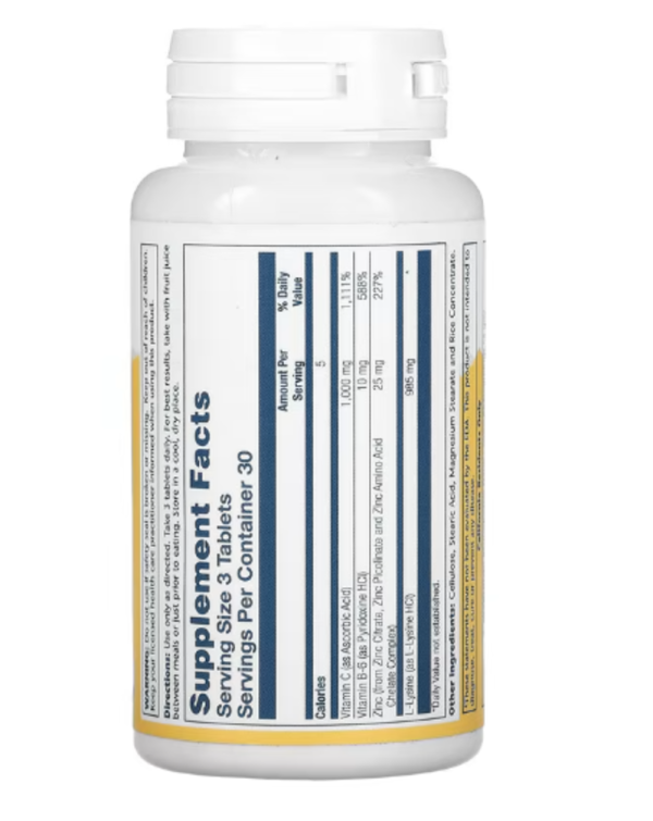 Solaray, L-Lysine, 985 mg, 90 Tablets (328 mg per Tablet)