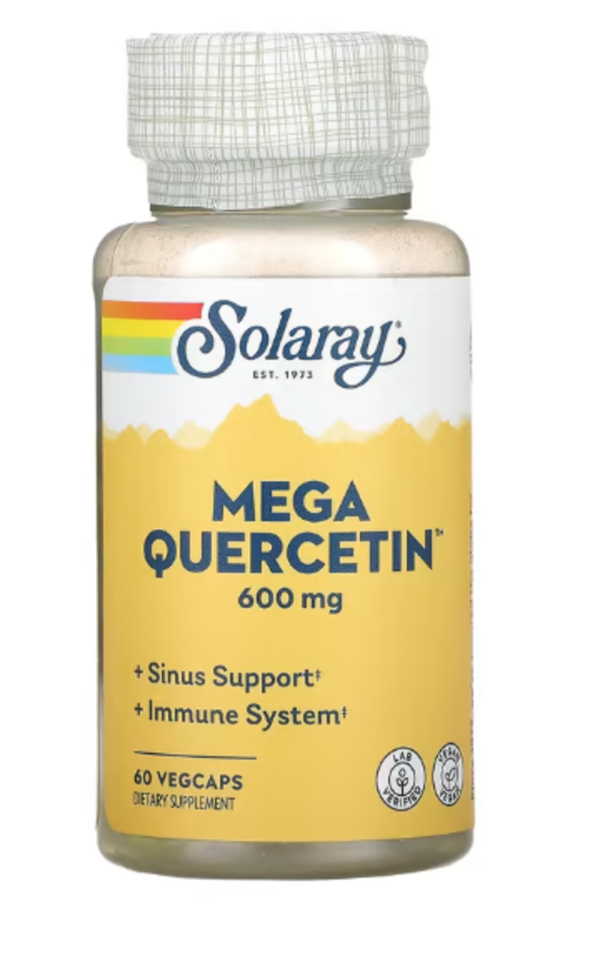 Solaray, Mega Quercetin, 600 mg, 60 VegCaps