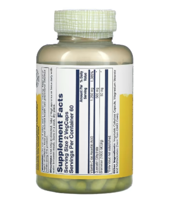 Solaray, Quercetin, Bromelain & Vitamin C, 120 VegCaps