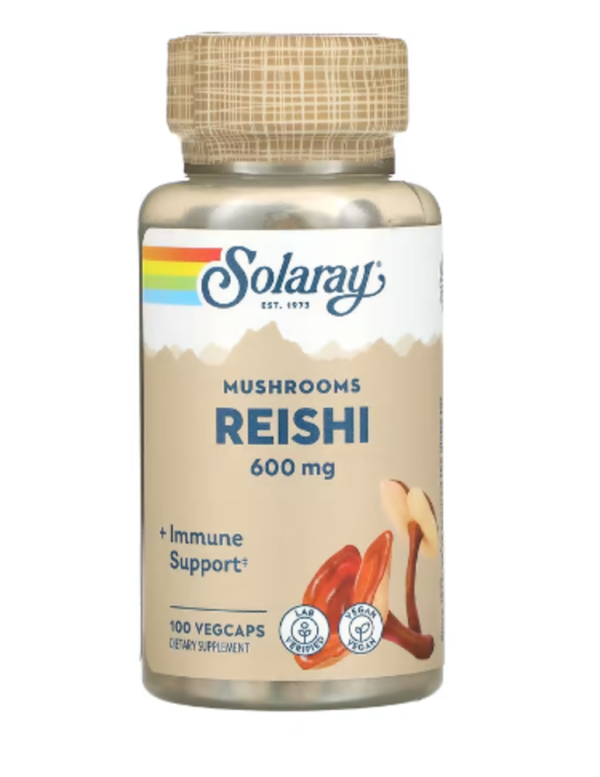 Solaray, Reishi Mushrooms, 600 mg, 100 VegCaps