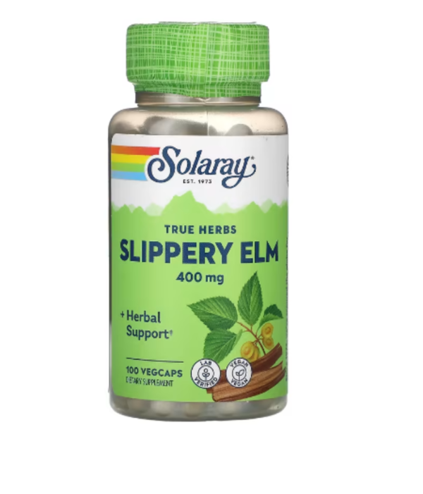 Solaray, Slippery Elm, 400 mg, 100 VegCaps