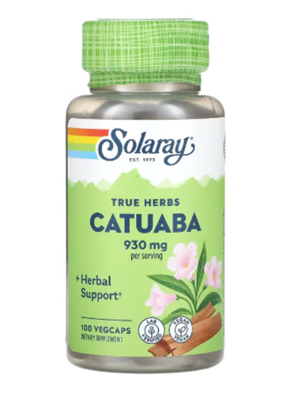 Solaray, True Herbs, Catuaba, 930 mg, 100 VegCaps (465 mg per Capsule)