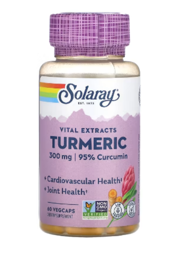 Solaray, Turmeric , 300 mg, 60 VegCaps