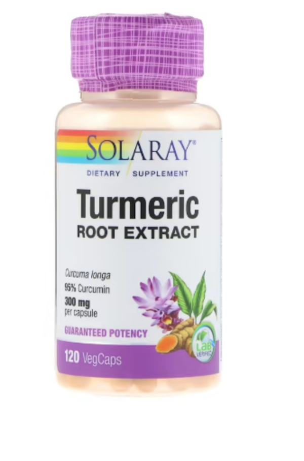 Solaray, Turmeric Root Extract, 300 mg, 120 VegCaps