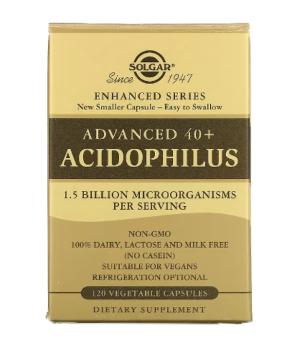 Solgar, Advanced 40+ Acidophilus, 120 Vegetable Capsules