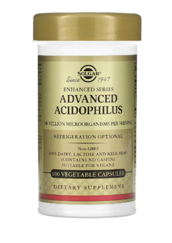 Solgar, Advanced Acidophilus, 100 Vegetable Capsules