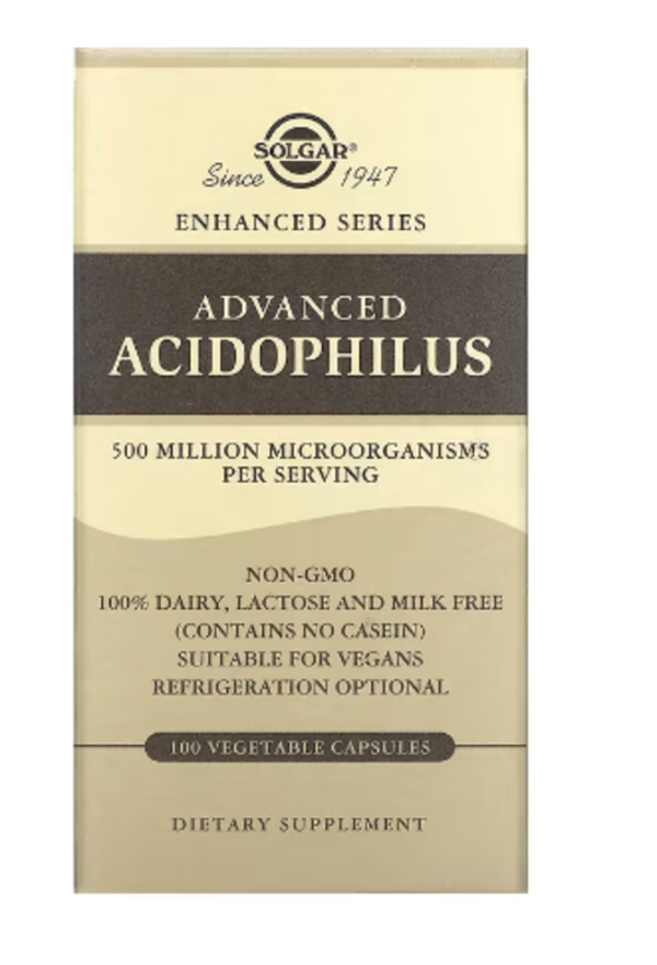 Solgar, Advanced Acidophilus, 100 Vegetable Capsules