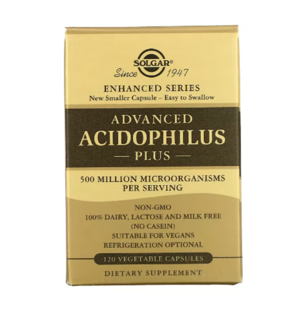 Solgar, Advanced Acidophilus Plus, 120 Vegetable Capsules