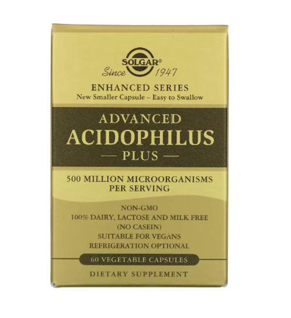 Solgar, Advanced Acidophilus Plus, 60 Vegetable Capsules