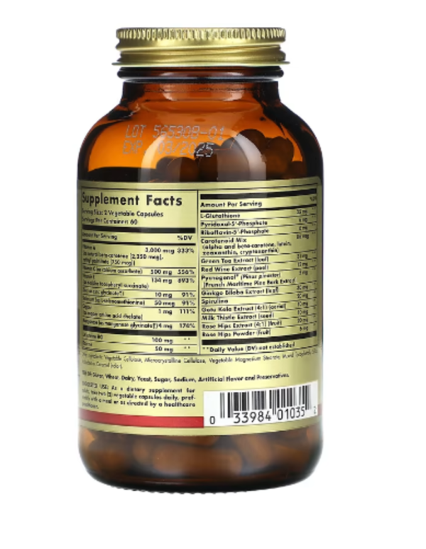 Solgar, Advanced Antioxidant Formula, 120 Vegetable Capsules