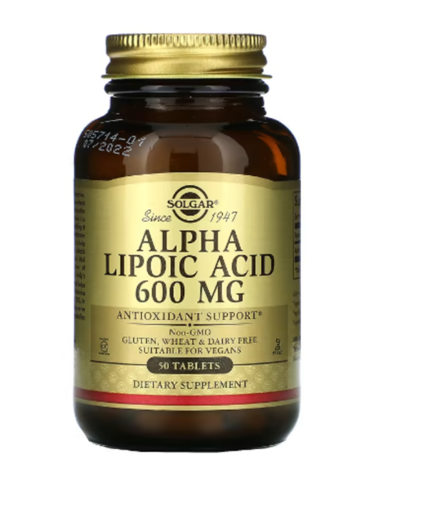 Solgar, Alpha Lipoic Acid, 600 mg, 50 Tablets