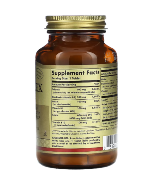 Solgar, B-Complex "100", 100 Tablets