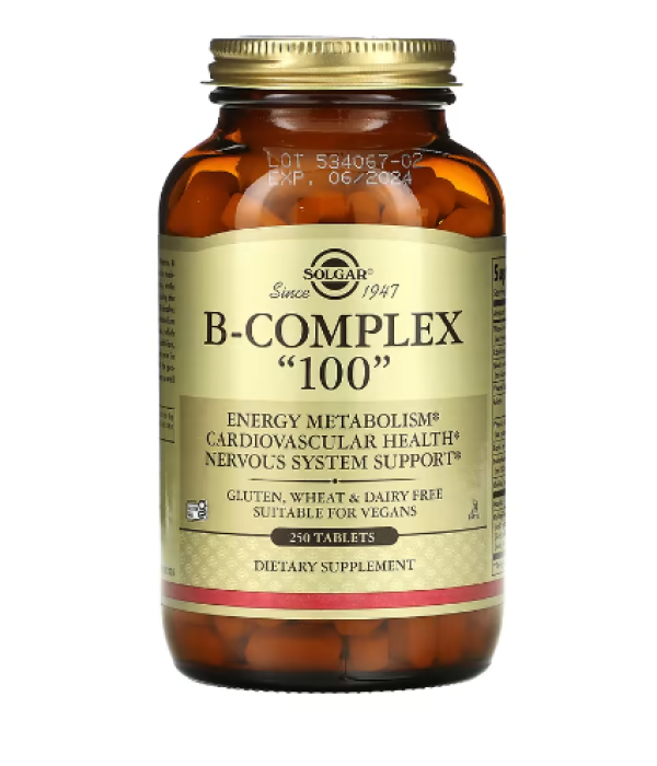Solgar, B-Complex "100", 250 Tablets