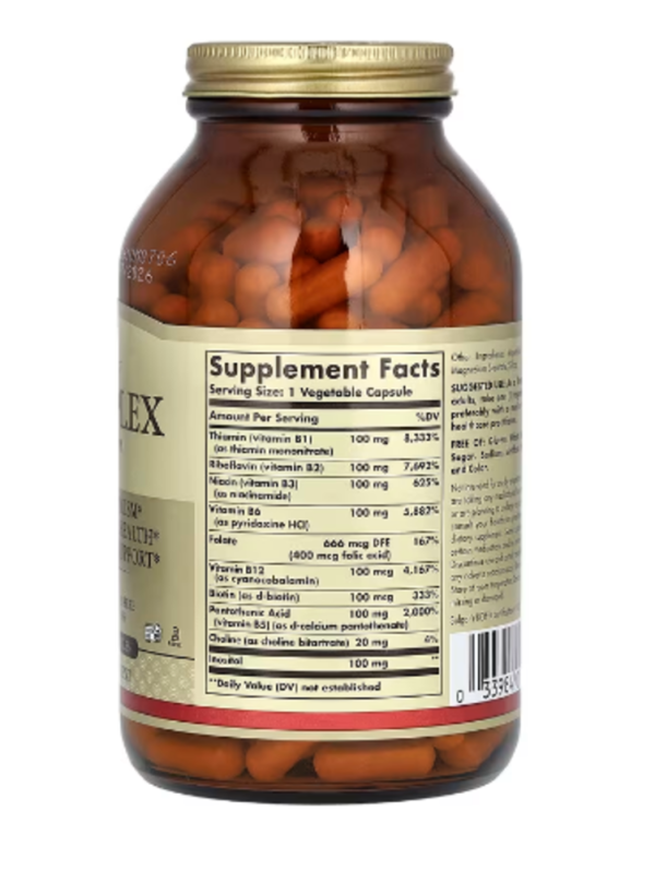 Solgar, B-Complex "100", 250 Vegetable Capsules