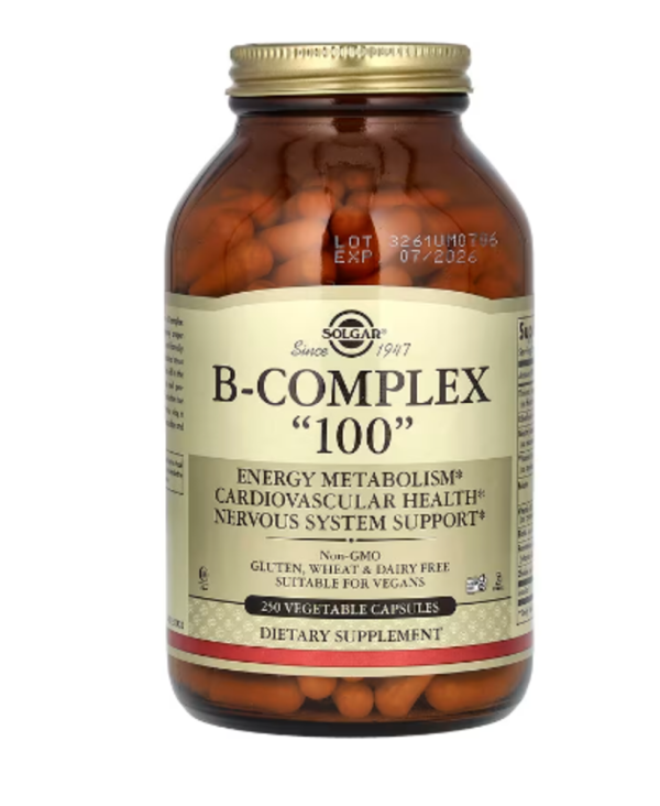 Solgar, B-Complex "100", 250 Vegetable Capsules