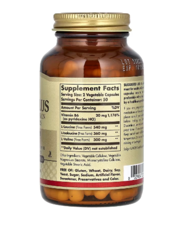 Solgar, BCAA Plus, Free Form, 100 Vegetable Capsules