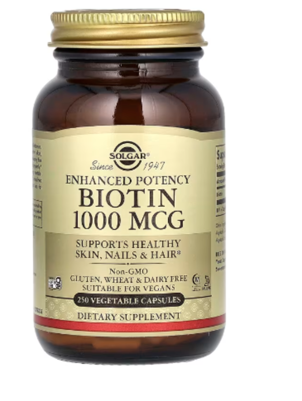 Solgar, Biotin, 1,000 mcg, 250 Vegetable Capsules