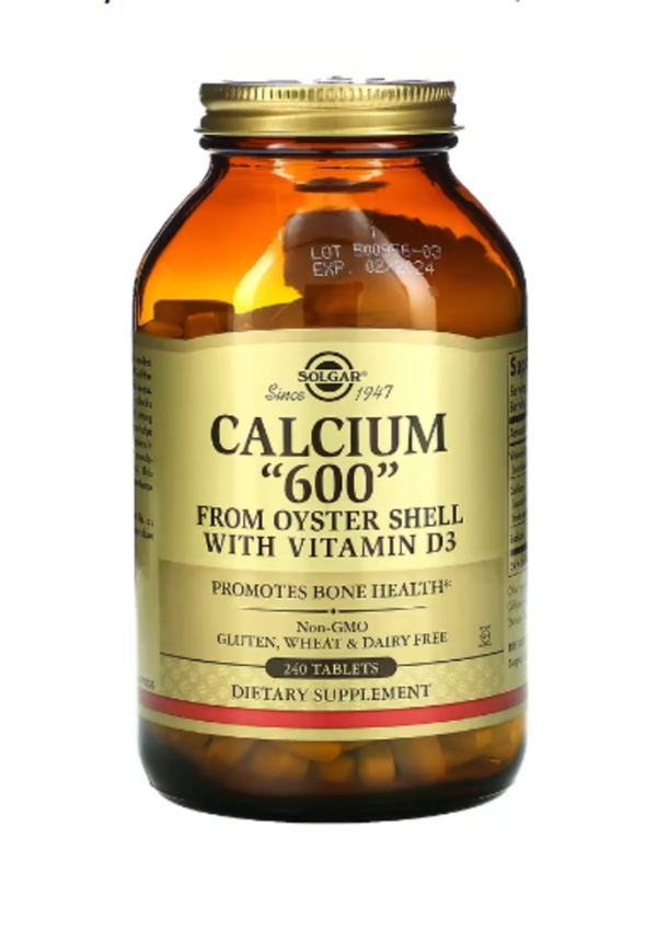 Solgar, Calcium "600" from Oyster Shell with Vitamin D3, 240 Tablets