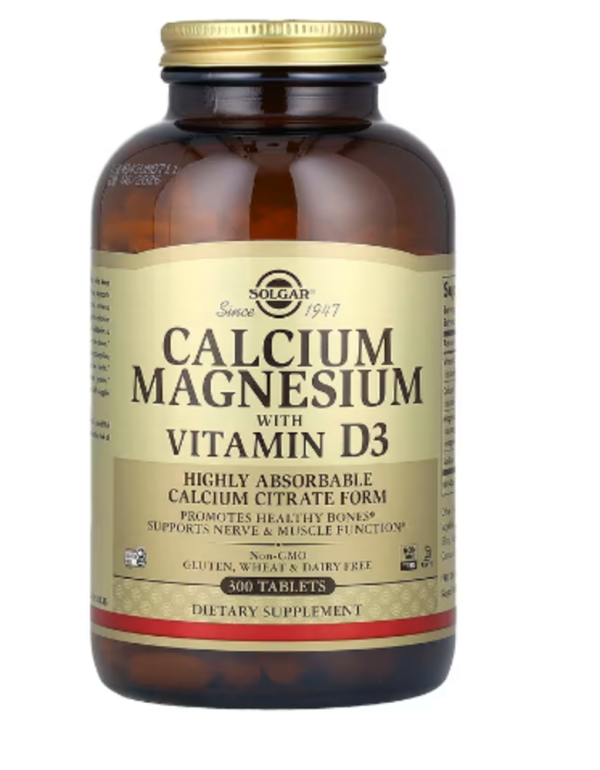 Solgar, Calcium Magnesium with Vitamin D3, 300 Tablets
