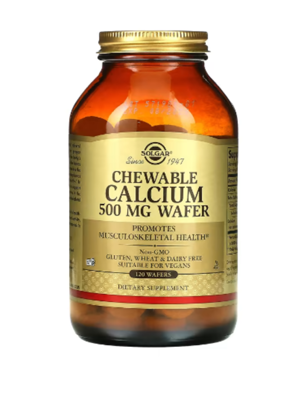 Solgar, Chewable Calcium, 500 mg, 120 Wafers