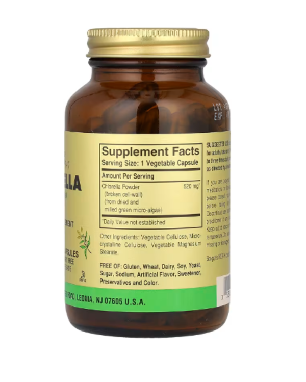 Solgar, Chlorella (Broken Cell-Wall), 100 Vegetable Capsules