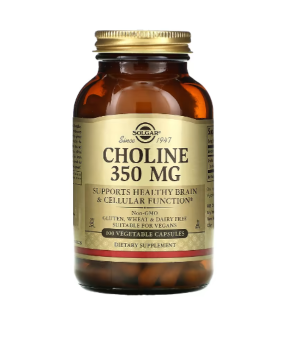 Solgar, Choline, 350 mg, 100 Vegetable Capsule