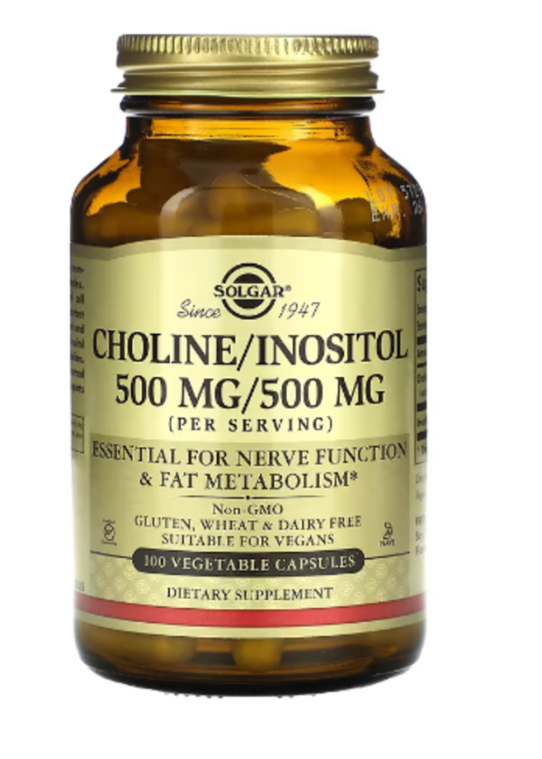 Solgar, Choline/Inositol, 100 Vegetable Capsules