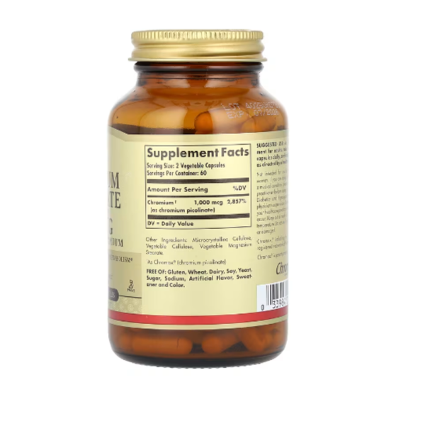 Solgar, Chromium Picolinate, 500 mcg, 120 Vegetable Capsules
