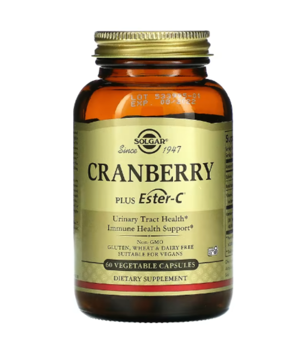 Solgar, Cranberry Plus Ester-C, 60 Vegetable Capsules