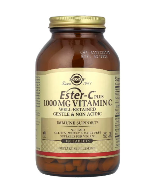 Solgar, Ester-C® Plus, Vitamin C, 1,000 mg, 180 Tablets