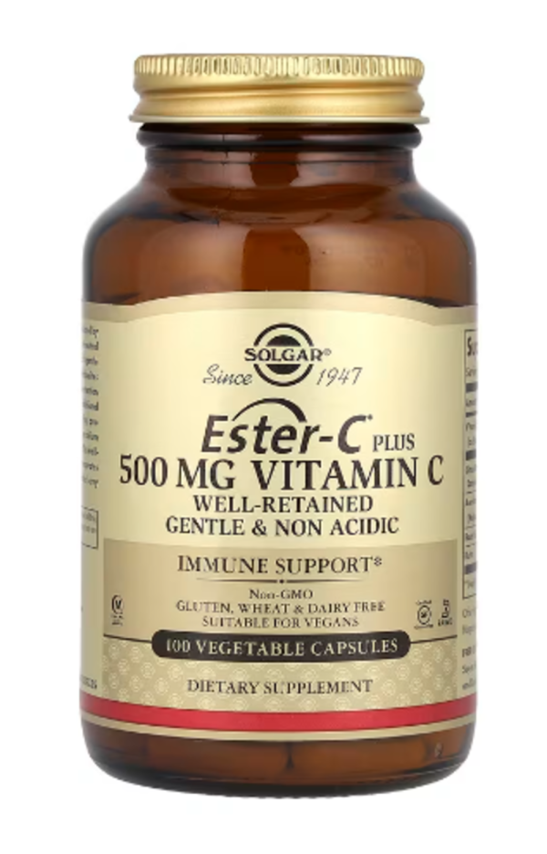 Solgar, Ester-C Plus, Vitamin C, 500 mg, 100 Vegetable Capsules