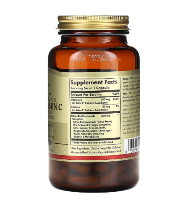 Solgar, Ester-C Plus, Vitamin C, 500 mg, 90 Capsules