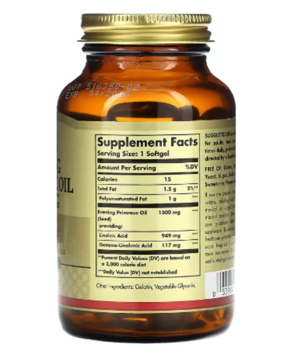 Solgar, Evening Primrose Oil, 1,300 mg, 60 Softgels