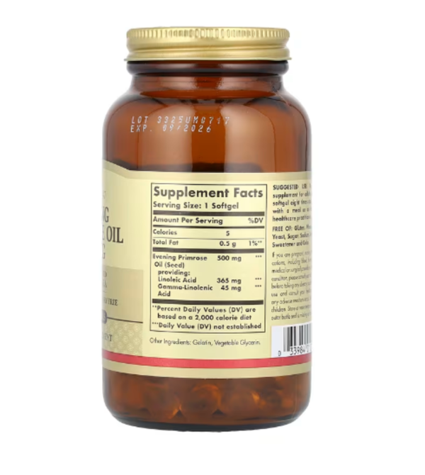 Solgar, Evening Primrose Oil, 500 mg, 180 Softgels