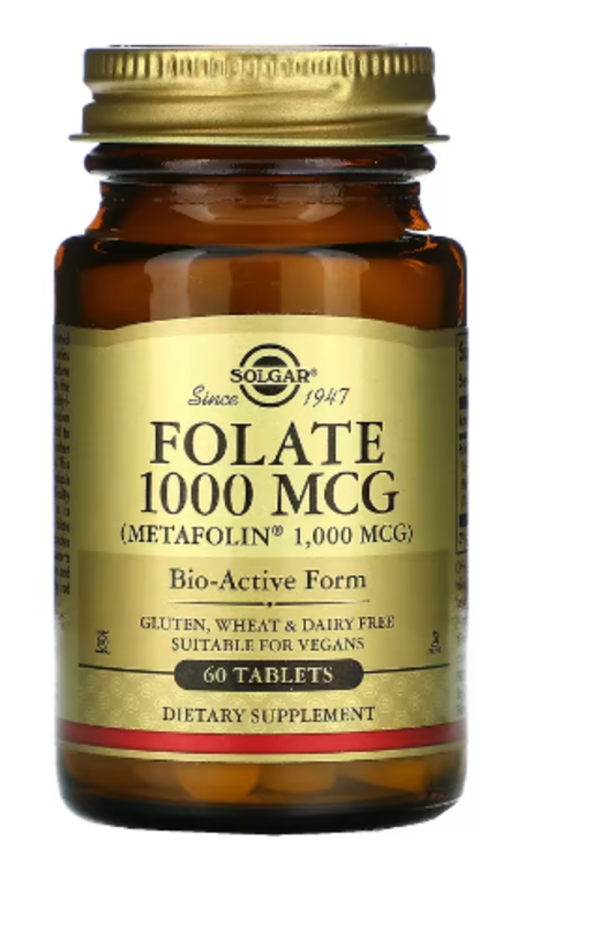 Solgar, Folate, 1,000 mcg, 60 Tablets