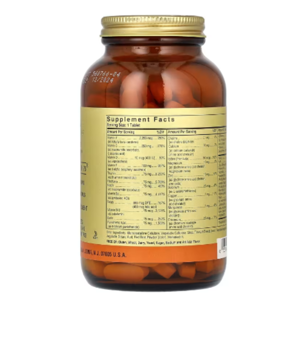 Solgar, Formula V, VM-75, Multiple Vitamins with Chelated Minerals, Iron Free, 180 Tablets