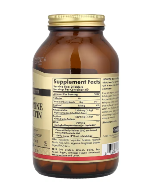 Solgar, Glucosamine Chondroitin MSM, Triple Strength, 120 Tablets
