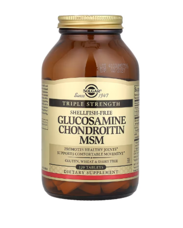 Solgar, Glucosamine Chondroitin MSM, Triple Strength, 120 Tablets