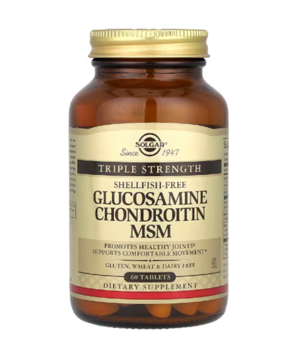 Solgar, Glucosamine Chondroitin MSM, Triple Strength, 60 Tablets