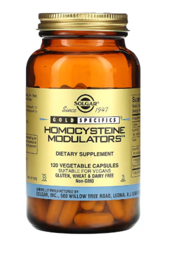 Solgar, Gold Specifics, Homocysteine Modulators, 120 Vegetable Capsules