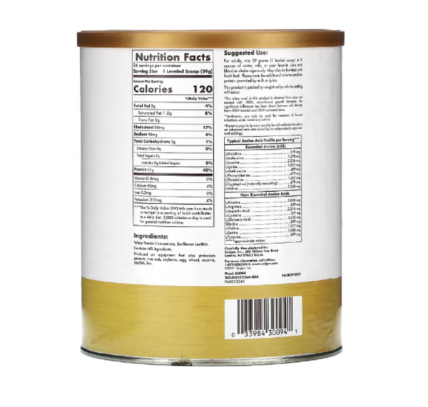 Solgar, Grass Fed, Whey To Go Protein Powder, Unflavored, 36.8 oz (1,044 g)