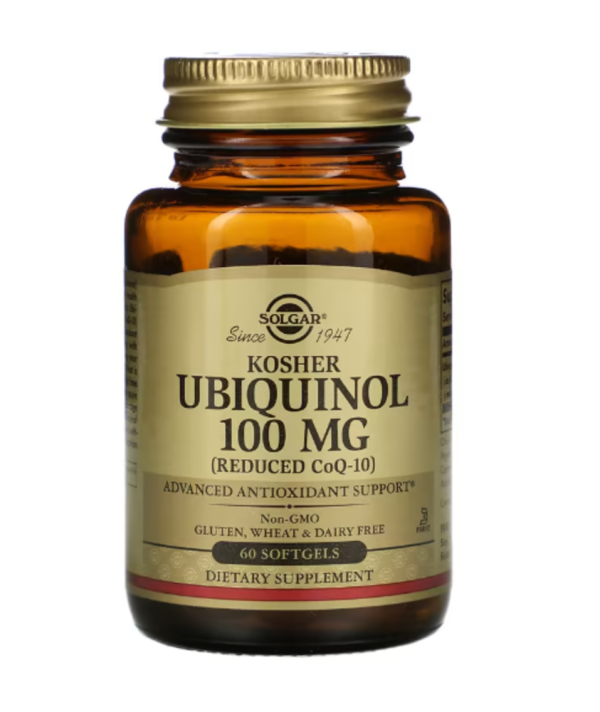 Solgar, Kosher Ubiquinol, 100 mg, 60 Softgels
